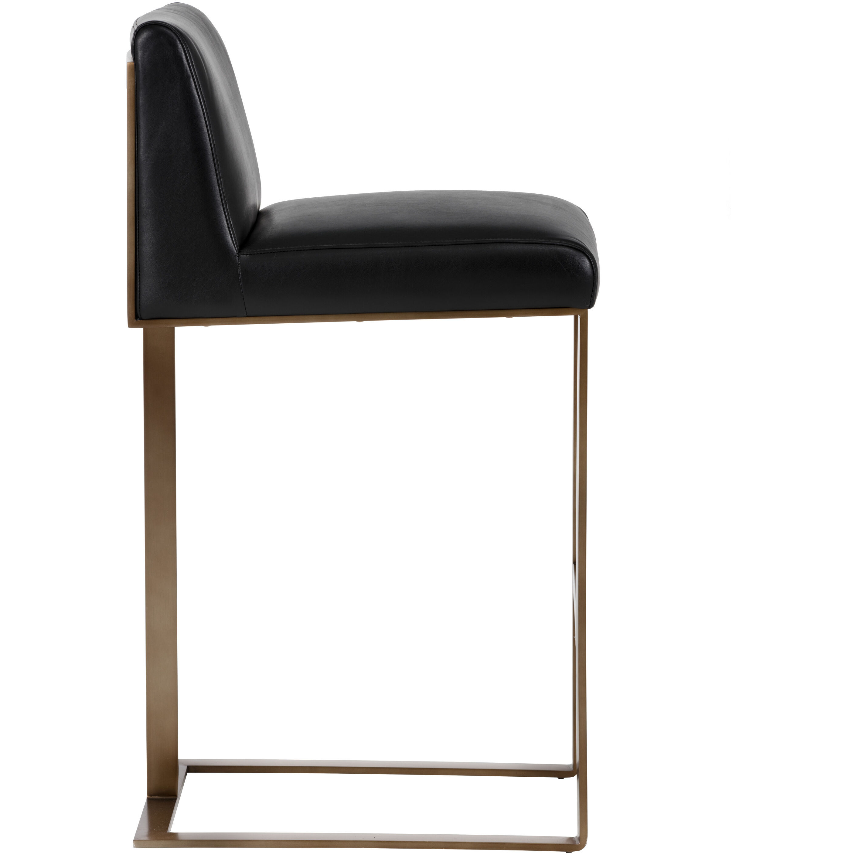 Dean 39.5 inch Antique Brass / Cantina Black Barstool